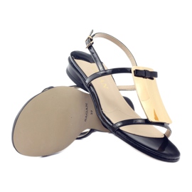 Sandali da donna in oro decoro Sagan 2698 nero 3