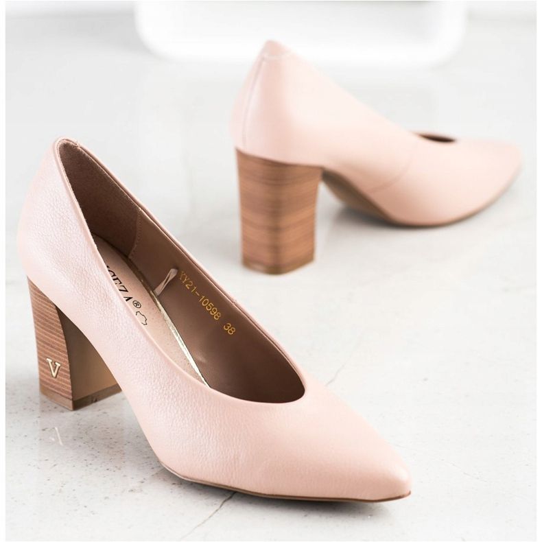Décolleté Con Ecopelle VINCEZA rosa 2