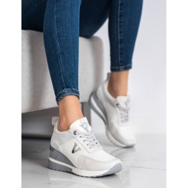 VINCEZA scarpe da ginnastica casual bianca grigio 1