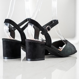 Sandali neri su una barra Sergio Leone nero 1