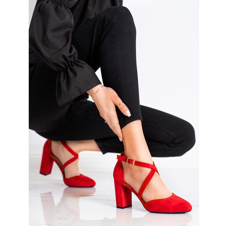 Décolleté Con Fibbia Sergio Leone rosso 1