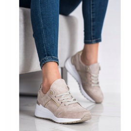 Filippo Scarpe sportive in pelle beige 1