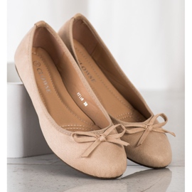 Clowse Ballerina Classica In Pelle Scamosciata beige 2