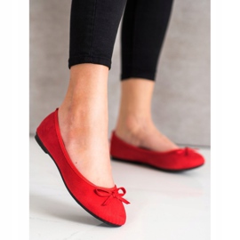 Clowse Ballerina Classica In Pelle Scamosciata rosso 2