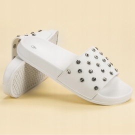 SHELOVET Pantofole da donna comode bianco 1