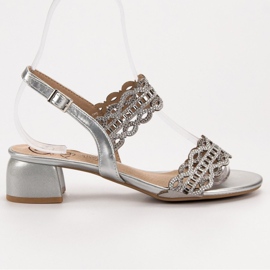 Kylie Sandali eleganti con tacco alto grigio 2