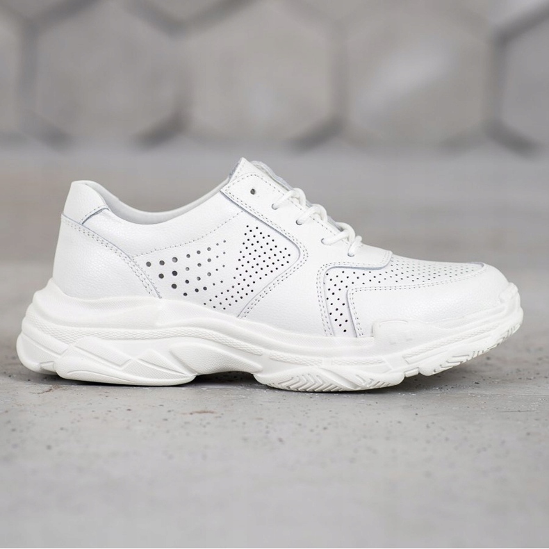 Filippo Sneakers classiche in pelle bianca 2