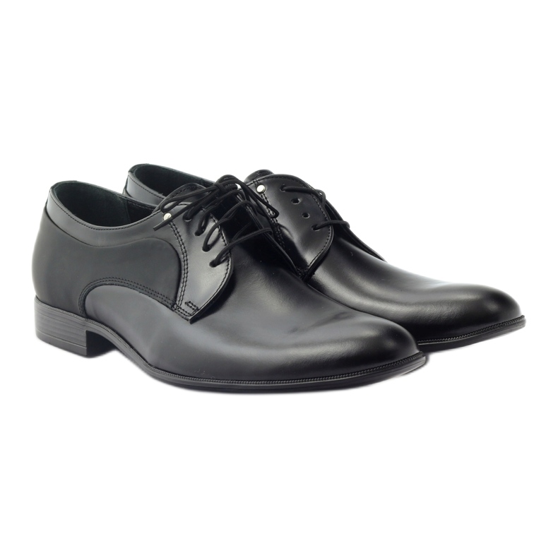 Tur Scarpe da uomo in pelle classica 296 nero 4