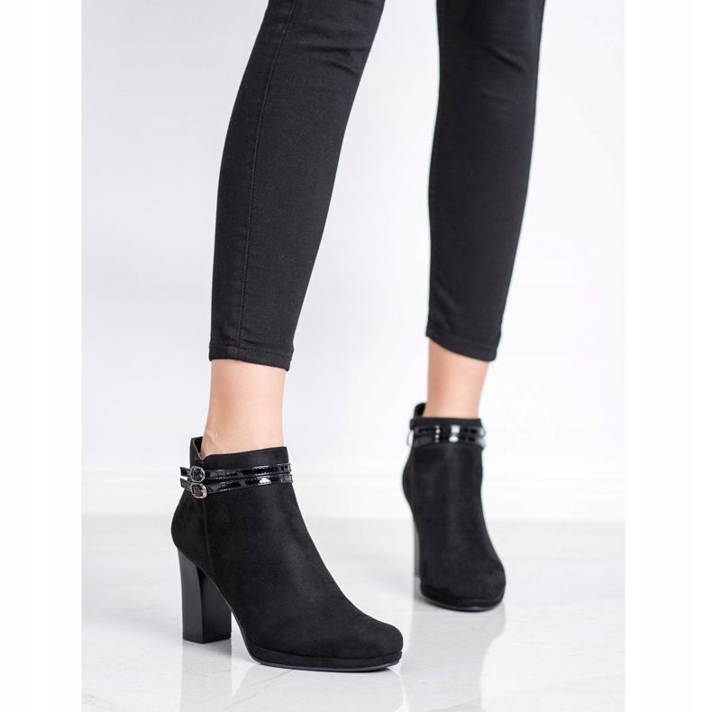 M.Daszyński Stivali eleganti con strisce nero 1