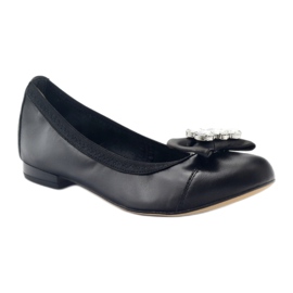 Ballerine femminili con arco e cristalli 1402 Gamis nero 1