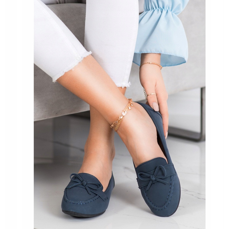 Diamantique Mocassini in ecopelle blu 2