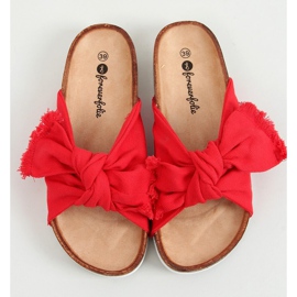 Pantofole rosse WS11 rosse in cotone rosso 1