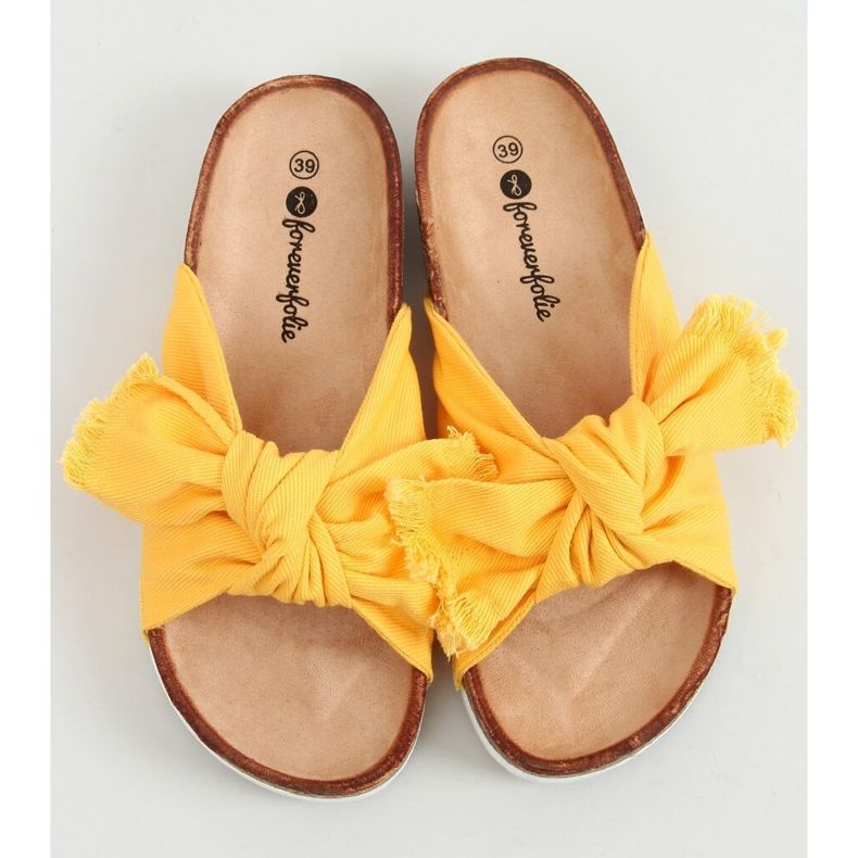Pantofole cotone sughero WS11 Giallo miele 1