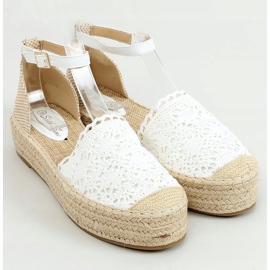 Espadrillas in pizzo bianco 888-85 Bianco bianca 1