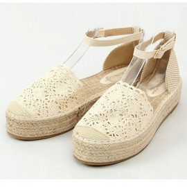 Espadrillas in pizzo beige 888-85 Beige 1
