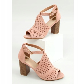 Sandali rosa open toe con tacco CZ-10220 Pink 1