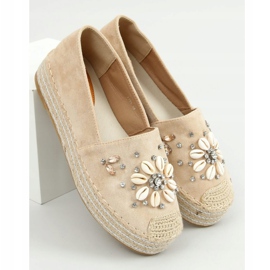 Espadrillas beige con conchiglie 2798 Beige 1