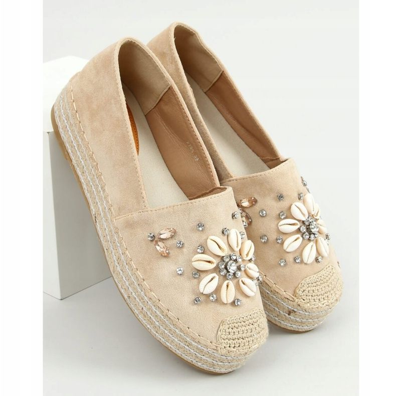Espadrillas beige con conchiglie 2798 Beige 1