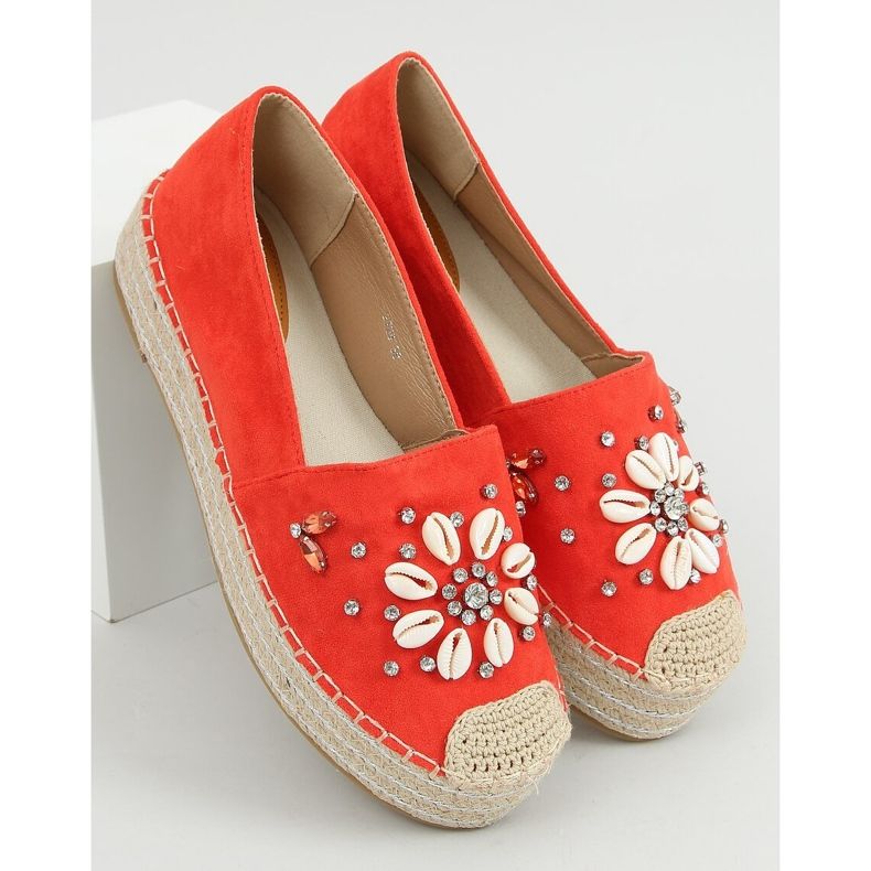 Espadrillas arancioni con conchiglie 2798 Orange arancia 1