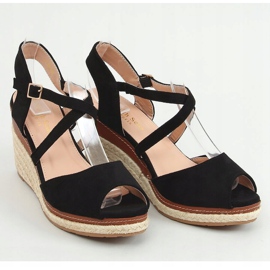 Nero FG19 Espadrillas nere aperte in punta 1