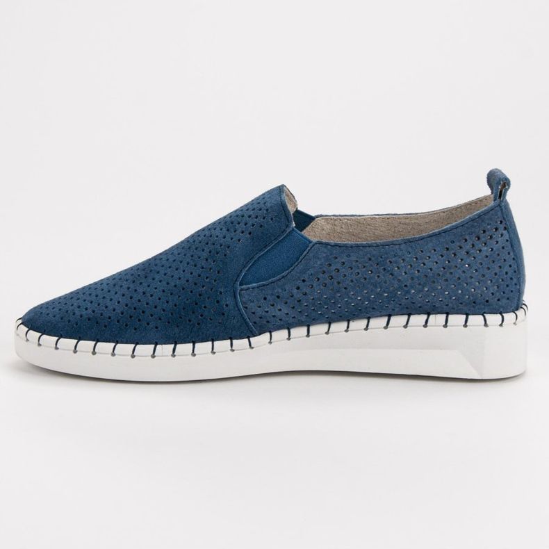 Filippo Scarpe da ginnastica slip-on in pelle blu 1