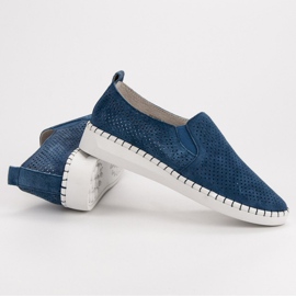 Filippo Scarpe da ginnastica slip-on in pelle blu 2
