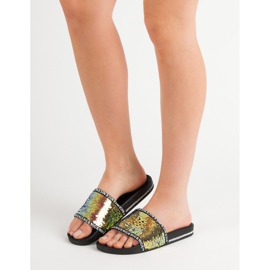 Seastar Pantofole con paillettes multicolore giallo 2