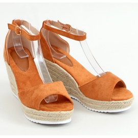 Sandali espadrillas su zeppe cammello 888-89 Camel marrone 1