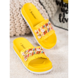 Seastar Pantofole Gialle Con Conchiglie giallo 1