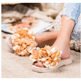 Anesia Paris Pantofole alla moda beige 1