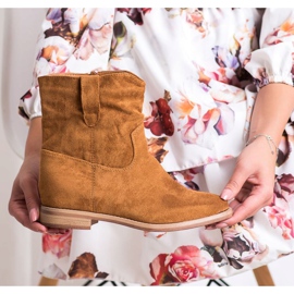 Seastar Stivali da cowboy caldi sulla zeppa marrone 2