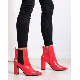 Yes Mile Stivaletti Laccati In Spitz rosso 2