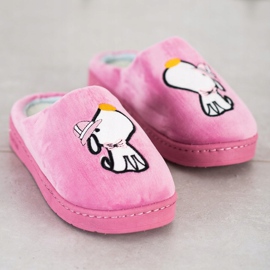 Bona Comode Pantofole Con Applicazione rosa 1