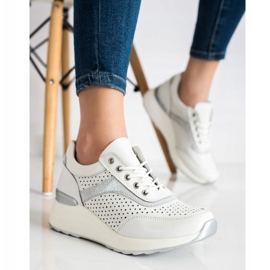 Goodin Sneakers In Pelle Con Motivo Traforato bianca 2