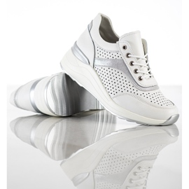 Goodin Sneakers In Pelle Con Motivo Traforato bianco 1