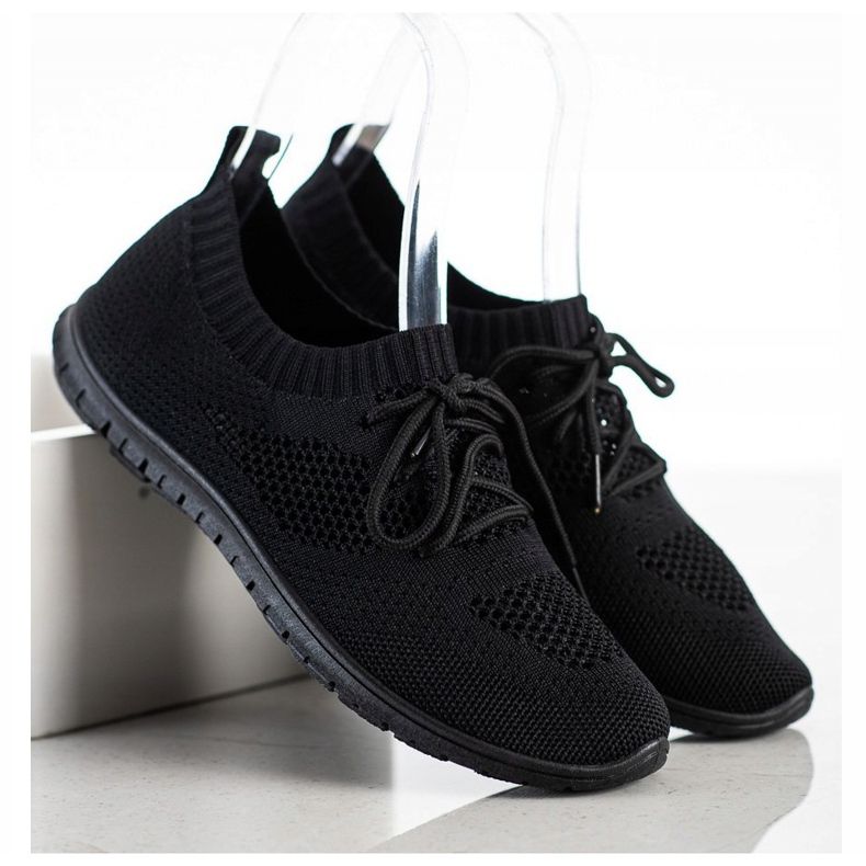 SHELOVET Sneakers nere traforate nero 1