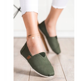 SHELOVET Sneakers verdi senza lacci verde 1