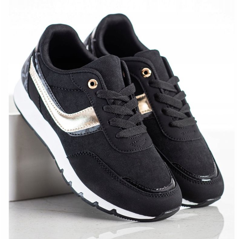 SHELOVET Scarpe sportive nere nero 1