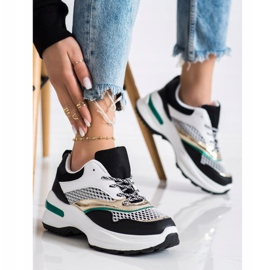 SHELOVET Sneakers Sulla Piattaforma Con Mesh bianco nero multicolore 1