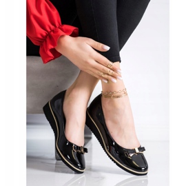 Goodin Scarpe brogue nere con fiocco nero 2