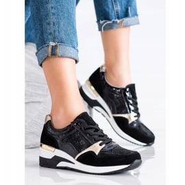 Goodin Sneakers in pelle allacciate nero multicolore 2