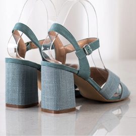VINCEZA Sandali Tacco Alto blu verde 1