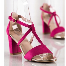 Sandali alla moda sul bar VINCEZA rosa 2