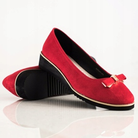 Goodin Scarpe rosse con fiocco rosso 1