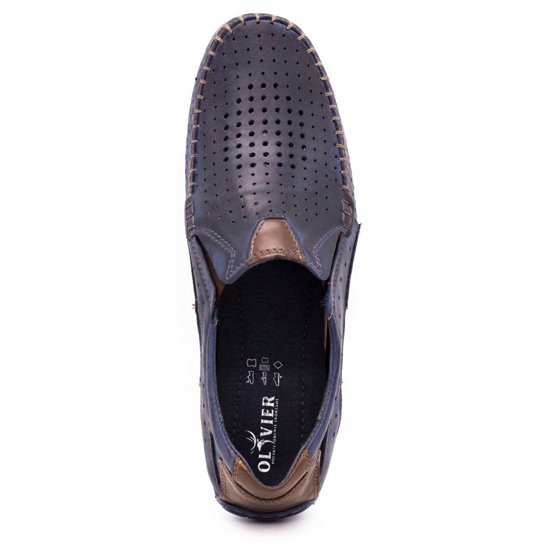 Mario Pala Scarpe uomo mocassini 901 summer navy blue grain marrone blu navy 4