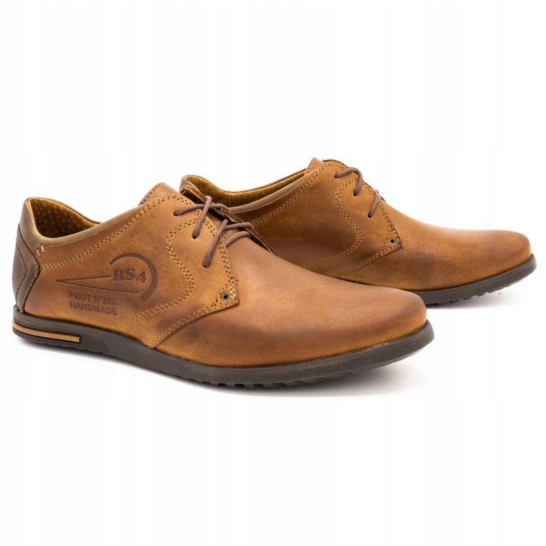 Polbut Scarpe da uomo in pelle 2103 cammello marrone 1