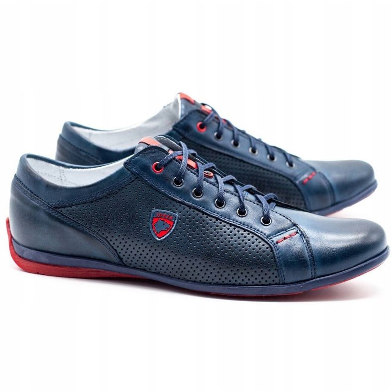 Joker Scarpe casual da uomo 295 blu navy rosso 1