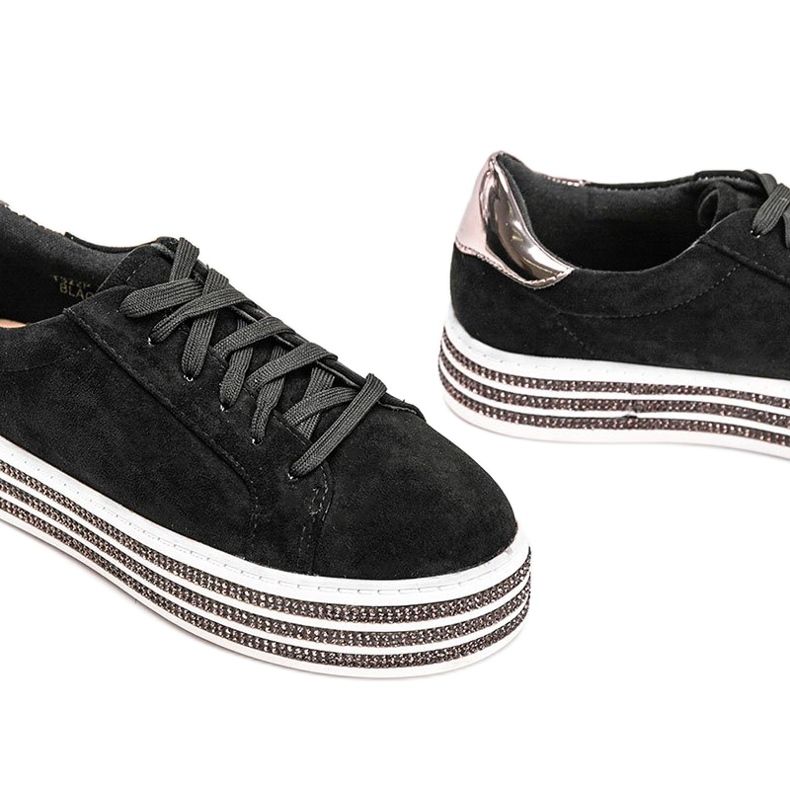 Scarpe da ginnastica nere su suola spessa di Lil nero 1