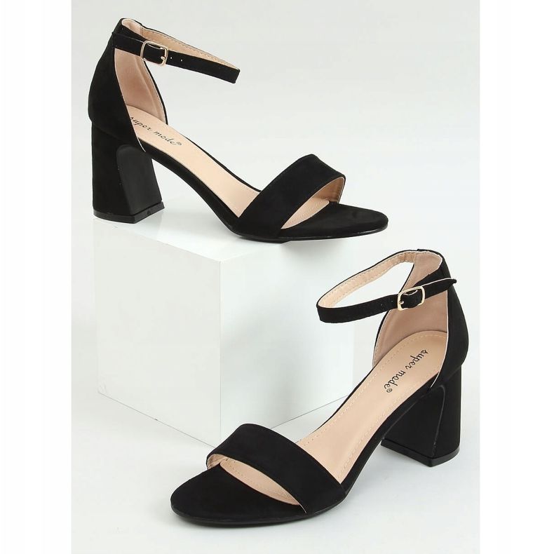 Sandali neri con tacco alto 8741 Black nero 2