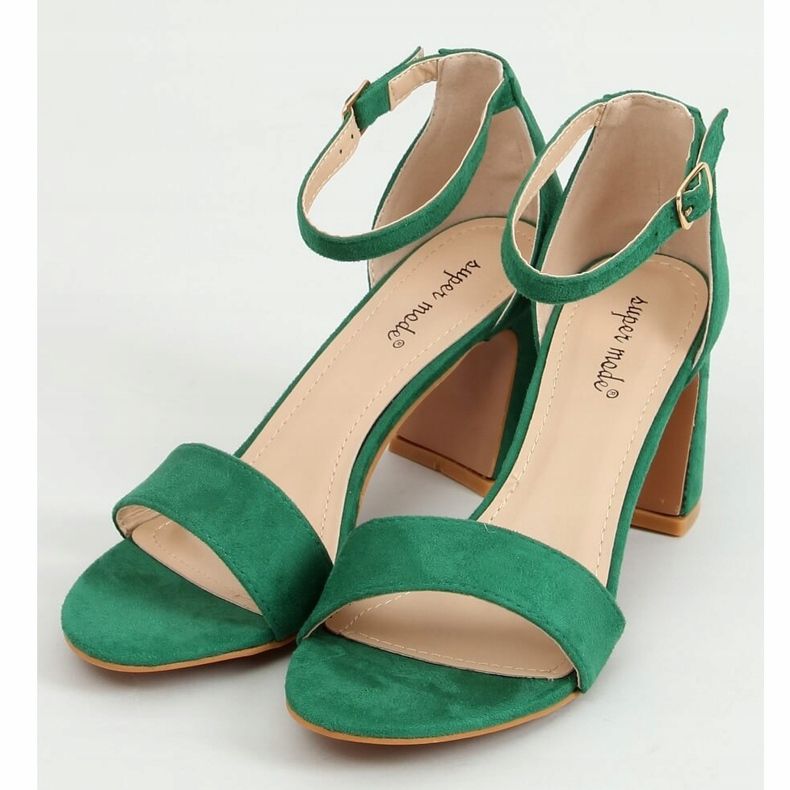 Sandali verdi con tacco alto 8741 Green verde 2